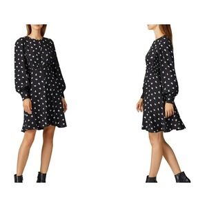 rebecca taylor dot embroidered dress Rebecca Taylor Silk & Cotton Dot Embroidered Short Sleeve Dress (Size 16)